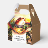 Pastel Kleine Westerne Cowboy Baby shower Bedankdoosjes (Voorkant Zijde)