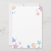 pastel kleine zeemeermin Baby shower uitnodiging (Achterkant)
