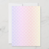 Pastel Kleine Zeemeermin Waterverf Meisje Verjaard Kaart (Achterkant)