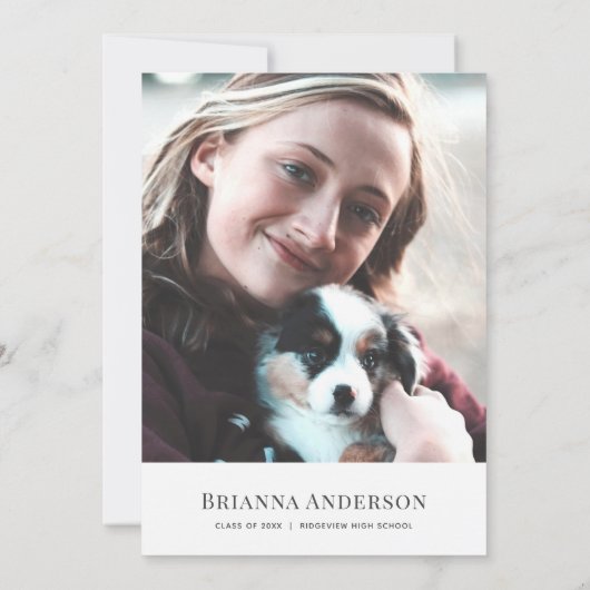 Pastel Kleur Auto's Foto Drive-by Graduation Party Kaart (Achterkant)