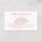 Pastel Kleur Bakkerij Patry Chef Visitekaartje (Achterkant)