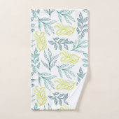 Pastel kleur bladeren bad handdoek (Handdoek)