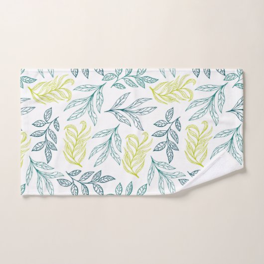 Pastel kleur bladeren bad handdoek (Handdoek)