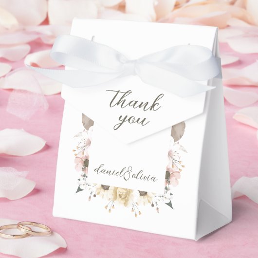 Pastel kleur Bloemen bruiloft Bedankdoosjes (Huwelijk)