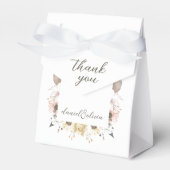 Pastel kleur Bloemen bruiloft Bedankdoosjes (Voorkant Zijde)