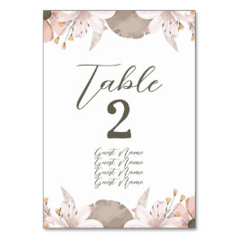 Pastel kleur Bloemen bruiloft Kaart