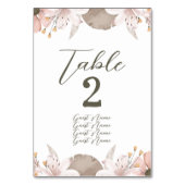 Pastel kleur Bloemen bruiloft Kaart (Achterkant)