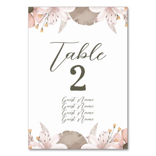 Pastel kleur Bloemen bruiloft Kaart (Achterkant)