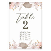 Pastel kleur Bloemen bruiloft Kaart (Voorkant)