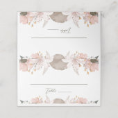 Pastel kleur Bloemen bruiloft Plaatskaartje (Buitenkant ongevouwen)