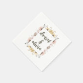 Pastel kleur Bloemen bruiloft Servet (Hoek)