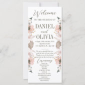 Pastel Kleur Bloemen Trouwprogramma's (Voorkant)