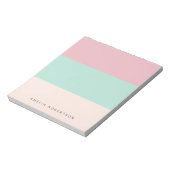 Pastel kleur blok gepersonaliseerd notitieblok (Linkerzijde)
