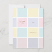 Pastel Kleur Blok Goud Baby shower Raffle Kaart (Achterkant)