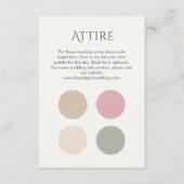 Pastel Kleur Dot Bruiloft Kleding Jurk Code Informatiekaartje (Voorkant)