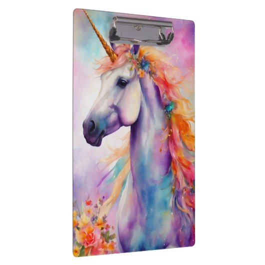 Pastel Kleur Eenhoorn Klembord (Rechts)