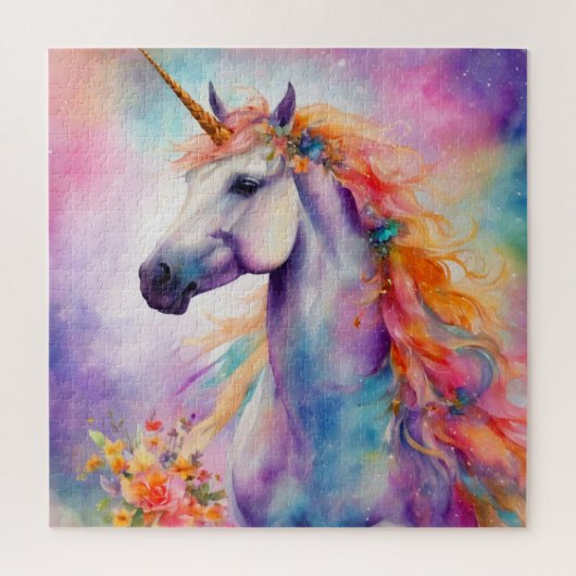 Pastel Kleur Eenhoorn Legpuzzel (Verticaal)
