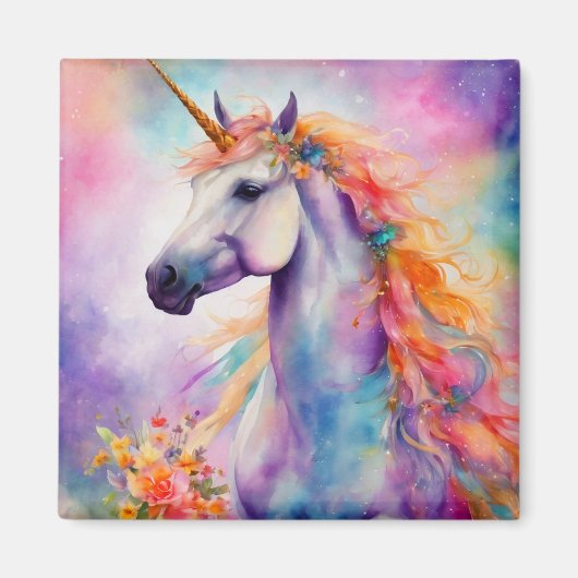 Pastel Kleur Eenhoorn Magneet (Voorkant)
