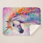 Pastel Kleur Eenhoorn Sherpa Deken (Voorkant (horizontaal))