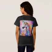 Pastel Kleur Eenhoorn T-shirt (Achterkant volledig)