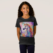 Pastel Kleur Eenhoorn T-shirt (Voorkant volledig)