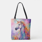Pastel Kleur Eenhoorn Tote Bag (Achterkant)