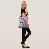 Pastel Kleur Eenhoorn Tote Bag (Op model)