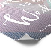 Pastel Kleur Foto Huwelijk Welkom Teken Poster (Hoek)