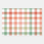 Pastel Kleur Gingham Check Plaid Inpakpapier Vel (Voorkant 3)