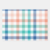 Pastel Kleur Gingham Check Plaid Inpakpapier Vel (Voorkant 2)