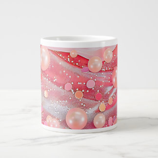 Pastel Kleur Glitter Pearl Print Grote Koffiekop