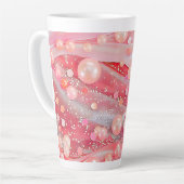 Pastel Kleur Glitter Pearl Print Latte Mok (Linkerhoek)