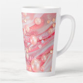 Pastel Kleur Glitter Pearl Print Latte Mok (Rechts)