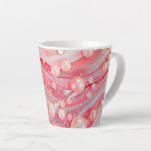 Pastel Kleur Glitter Pearl Print Latte Mok (Rechterhoek)