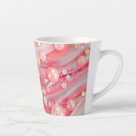 Pastel Kleur Glitter Pearl Print Latte Mok