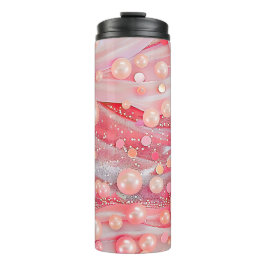 Pastel Kleur Glitter Pearl Print Thermosbeker