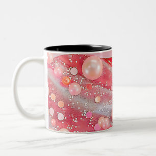 Pastel Kleur Glitter Pearl Print Tweekleurige Koffiemok