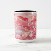Pastel Kleur Glitter Pearl Print Tweekleurige Koffiemok (Center)