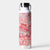 Pastel Kleur Glitter Pearl Print Waterfles (Voorkant)