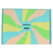 pastel kleur grillige patroon naam kind Vakantie Groot Cadeauzakje (Achterkant)