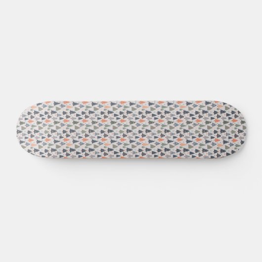Pastel Kleur Kerstboom Patroon Persoonlijk Skateboard (Horizontaal)