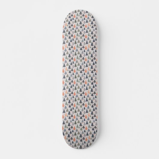 Pastel Kleur Kerstboom Patroon Persoonlijk Skateboard (Voorkant)