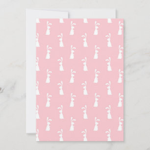 Pastel Kleur Konijn Patroon Roze Achtergrond Huisd Bedankkaart