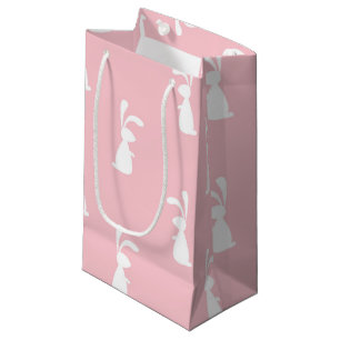 Pastel Kleur Konijn Patroon Roze Achtergrond Huisd Klein Cadeauzakje