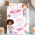 Pastel Kleur Kunst in een partij Verjaardagsfeest Kaart<br><div class="desc">Pastel Kleur Kunst in een partij Verjaardagsfeest Uitnodiging,  Laten we kunst in de partij Verjaardag Uitnodigen,  Kleurrijke Kunstenaar Kinderen Verjaardag Uitnodigen</div>