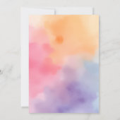 Pastel Kleur Kunst in een partij Verjaardagsfeest Kaart (Achterkant)