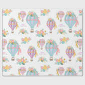Pastel Kleur Luchtballonnen Moederdag Cadeaupapier (Vlak)