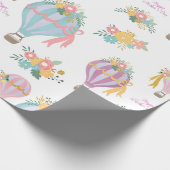 Pastel Kleur Luchtballonnen Moederdag Cadeaupapier (Hoek)