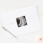 Pastel Kleur Paisley Fractal Art Design Gifts Vierkante Sticker (Envelop)