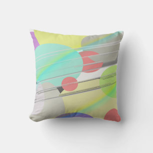 Pastel Kleur Rond Ovaal Vorm Patroon Sierkussen